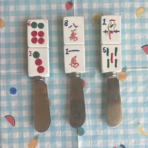 Mahjong Tile Cheese Spreaders